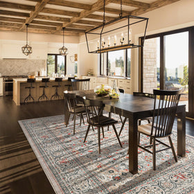 Goideal low-pile indoor rug provides quick-clean convenience and lightweight handling.