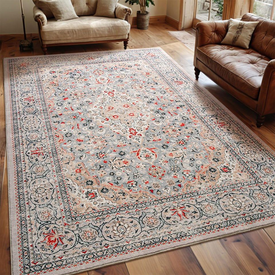 Goideal washable rug 4x6 beige offers soft, easy-care surface for living spaces.