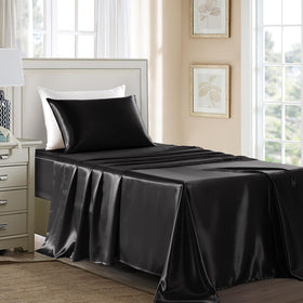 GOLAL satin fitted sheet 39x75 with deep pocket ensuring a secure fit.