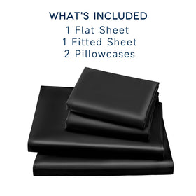 GOLAL satin sheets queen wrinkle-free finish maintains a crisp look.