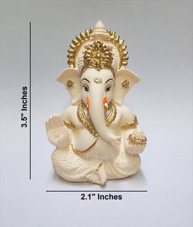 Gold Art India Ganesha idol ideal for puja room display.