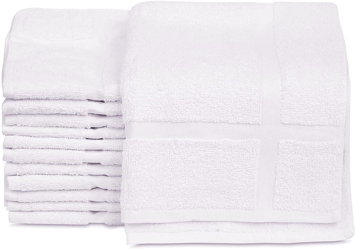 GOLD TEXTILES bath mat 18x25 white, ideal for hotel showers and quick drying