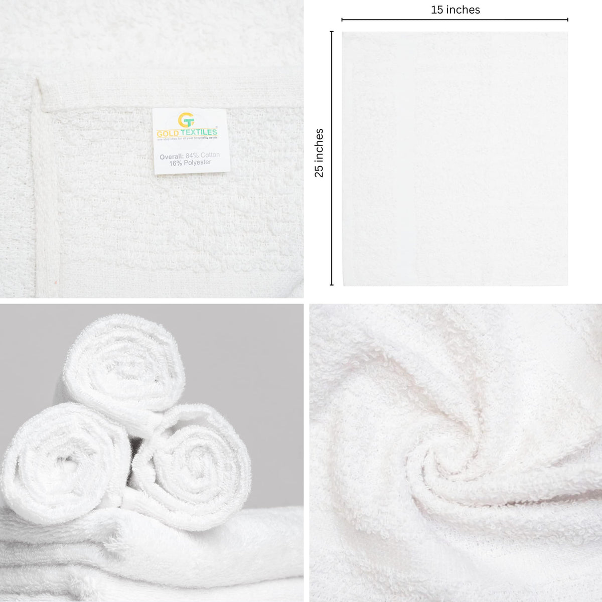 Gold Textiles cotton blend towels 15x25 soft weave detail