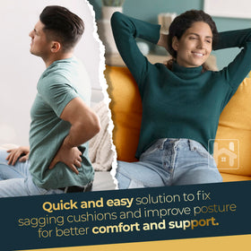 Edge to edge coverage helps level cushions across the sofa with Golden Home Essentials.