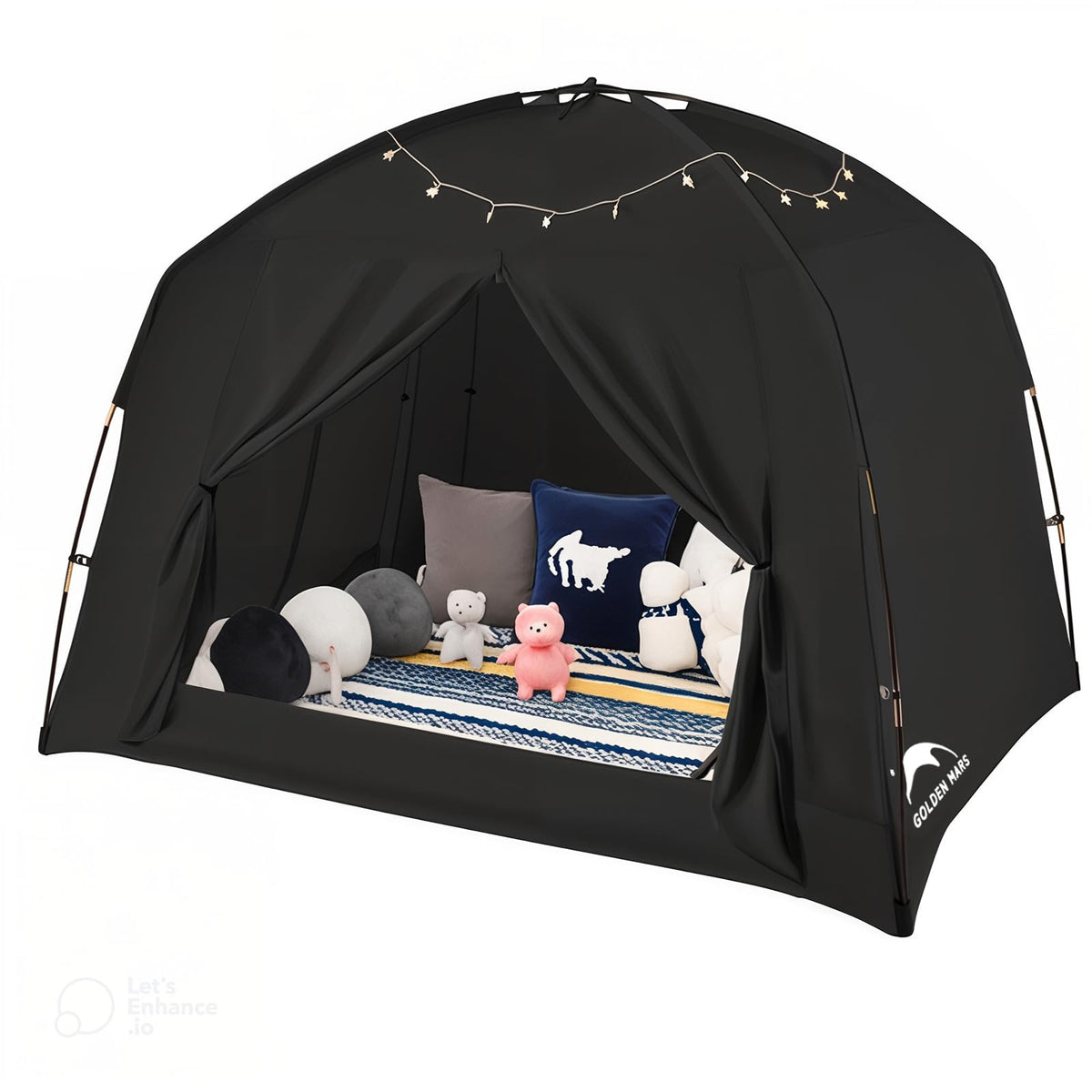 GOLDEN MARS queen canopy bed tent offering private sleep space