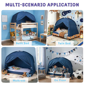 Golden Mars tent features durable fiberglass poles for secure, long-lasting play