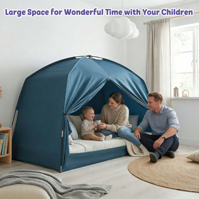 Golden Mars blue tent adds whimsical decor to any kid's bedroom