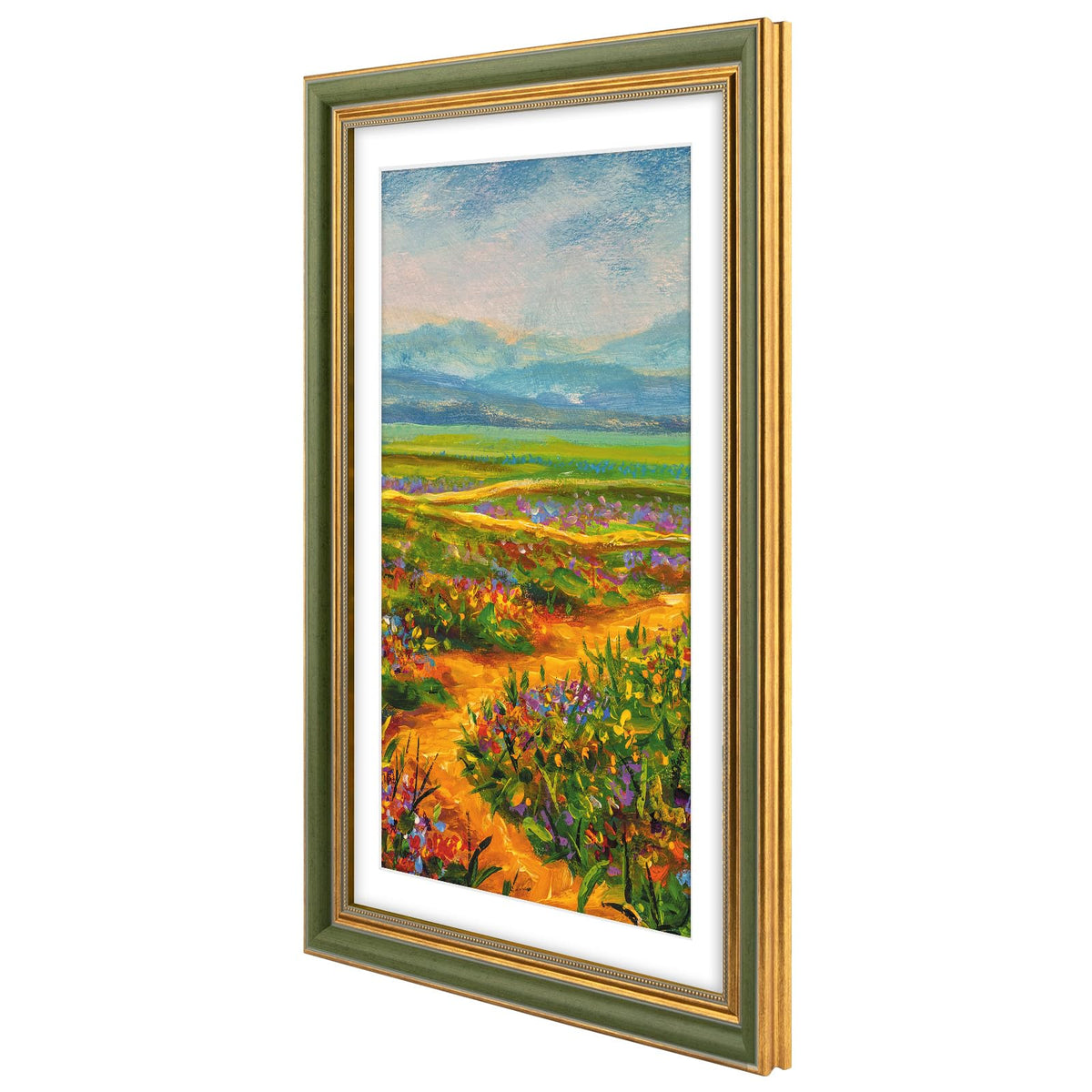 Golden State Art 1.25-inch frame border adds a classic look.
