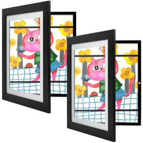 Golden State Art 10x12-5 kids frame front view shows artwork clearly with tempered glass