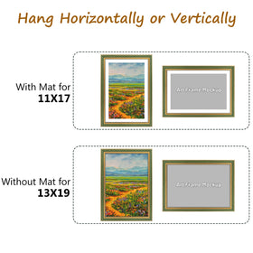 Golden State Art 13x19 no-mat display option ideal for larger artwork.