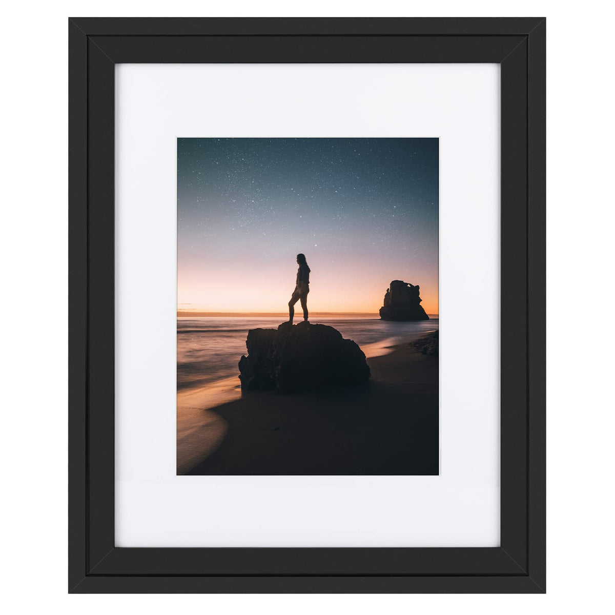 Golden State Art 16x20 frame front view showcases solid wood construction for durable display.