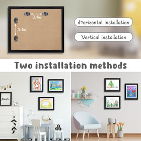 Golden State Art 2-pack black frame set for kids drawings and school projects