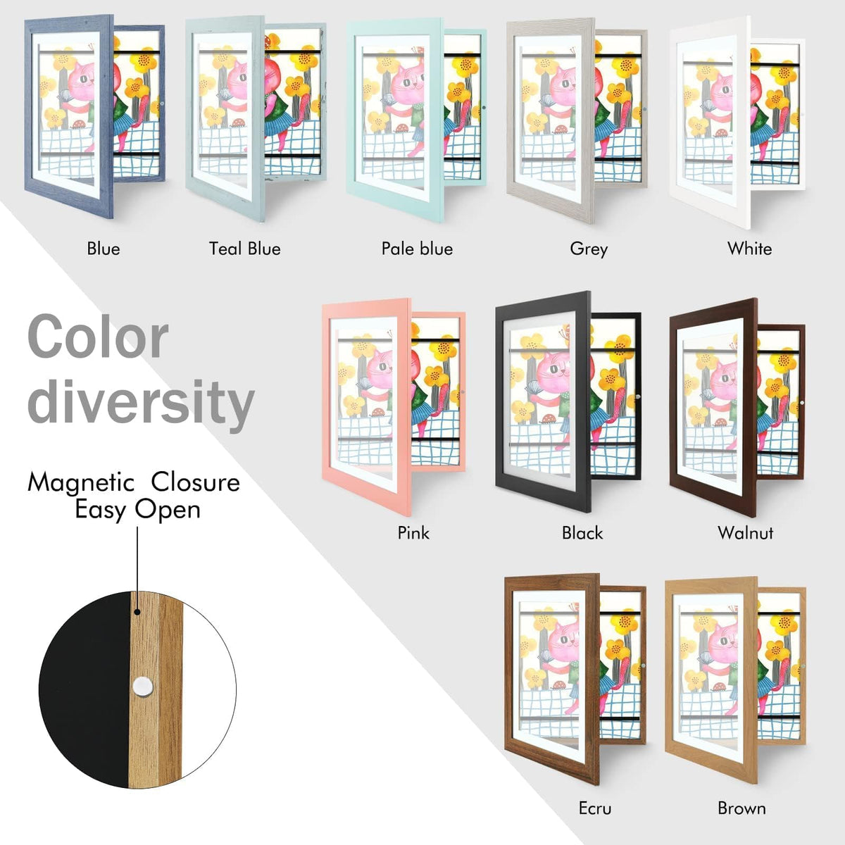 Golden State Art 2d-3d artwork-ready frame supports photos and certificates.