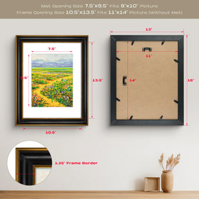 Golden State Art 8x10 display with mat highlights photos within the opening.