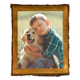 Golden State Art 8x10 frame with rustic brown live-edge adds natural charm to walls.