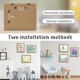 Golden State Art back-hangers frame supports vertical or horizontal wall display.
