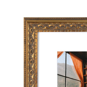 Golden State Art bevel-cut mat adds refined framing for photo presentation.