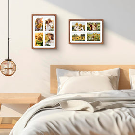 Golden State Art brown solid wood collage frame ready to display cherished photos