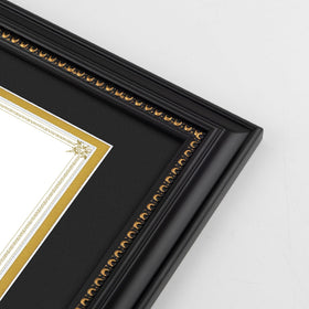 Golden State Art frame displays 11x14 certificates without mat, clean modern look.
