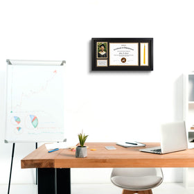 Golden State Art solid wood frame blends with home, office, or classroom decor