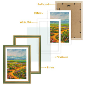 Golden State Art stable display frame design prevents prints from slipping.