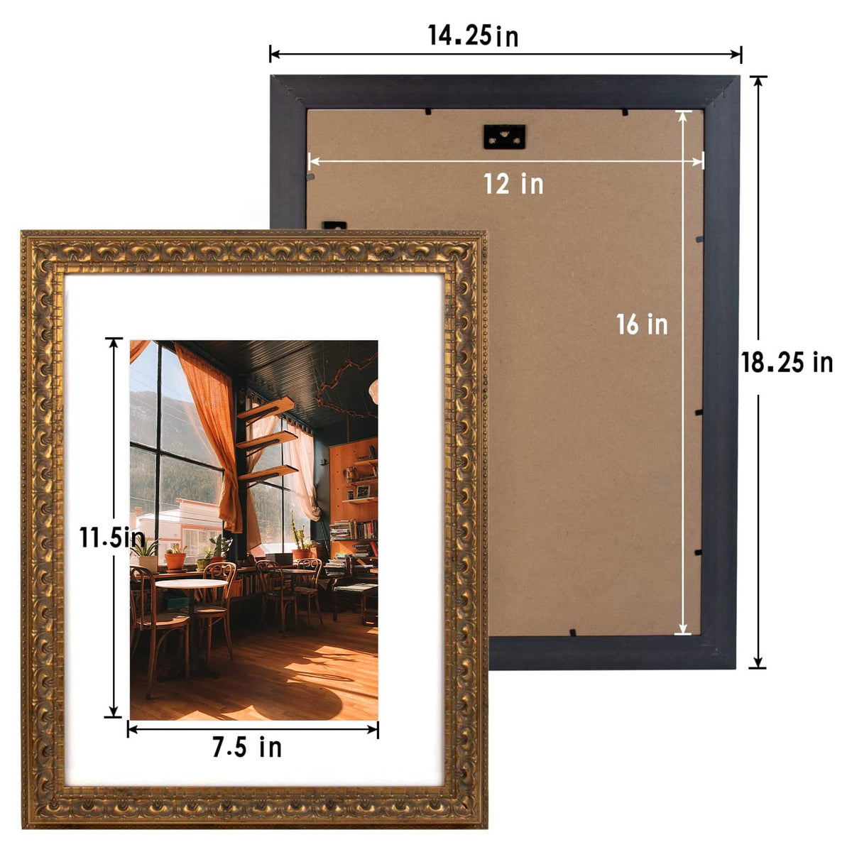 Golden State Art flexible metal tabs simplify mounting and photo alignment.