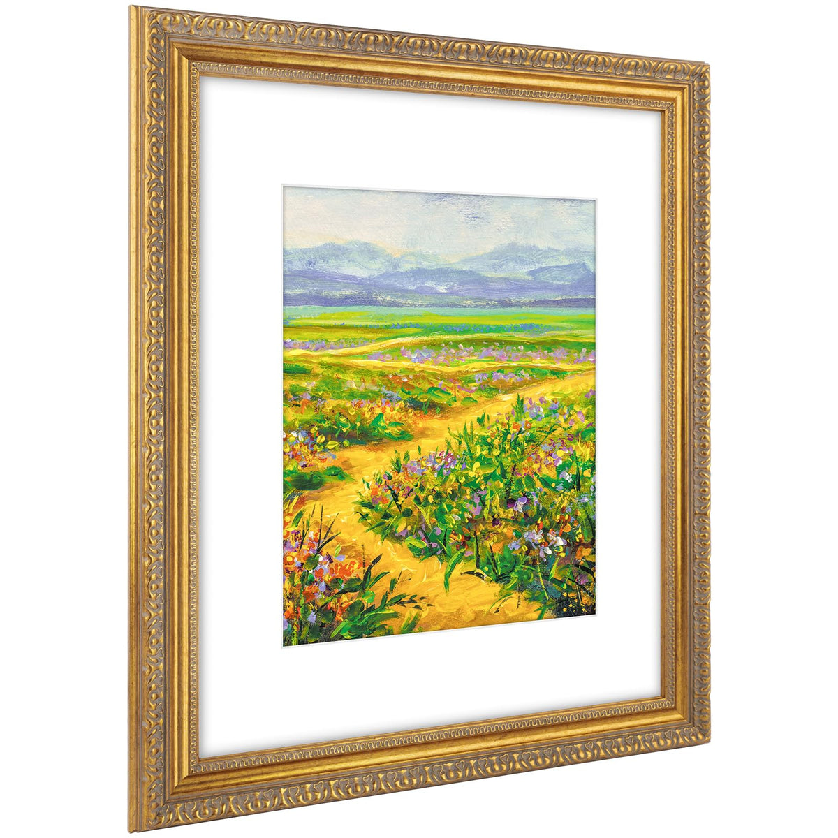 Golden State Art frame supports 11x14 with mat or 16x20 without mat display