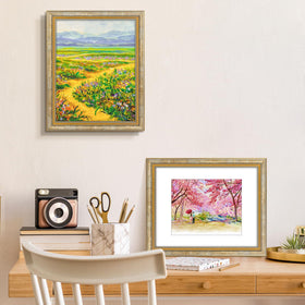 Golden State Art frame display for 11x14 without mat.
