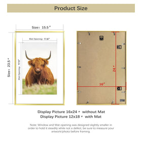 Golden State Art 16x24 frame size guide for precise framing without mat