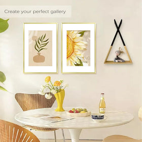 Golden State Art frame back view with spring clip for easy picture loading