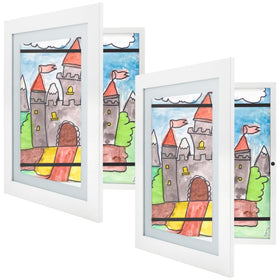 Golden State Art frame with multiple pictures displayed in a white front-opening frame.
