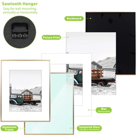 Golden State Art glass front protects photos with dust-free clarity.