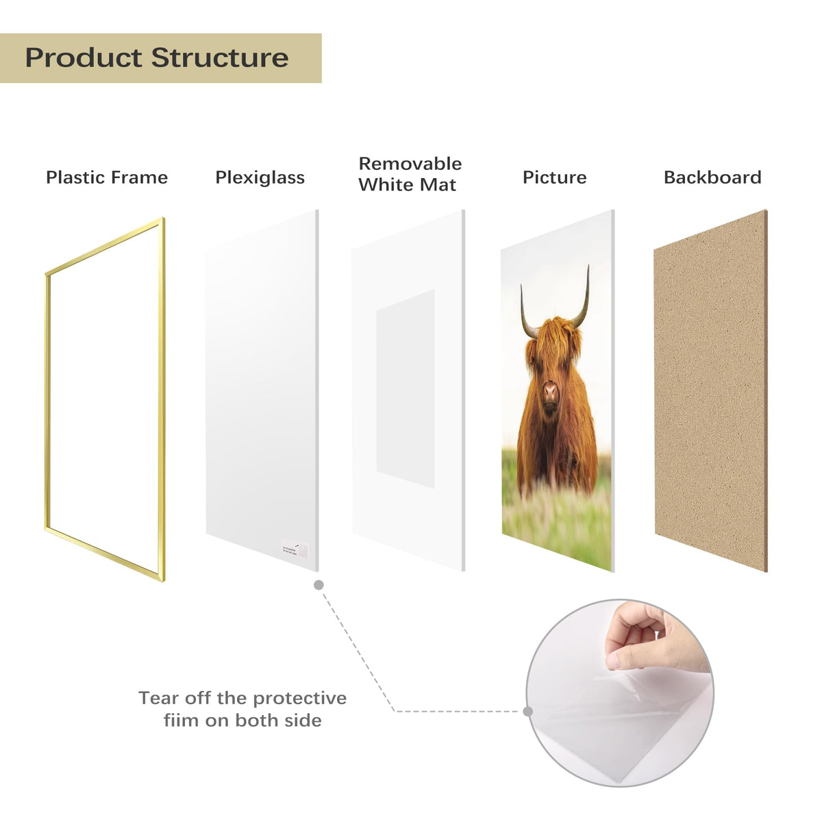 Golden State Art hangers show vertical or horizontal wall mounting options