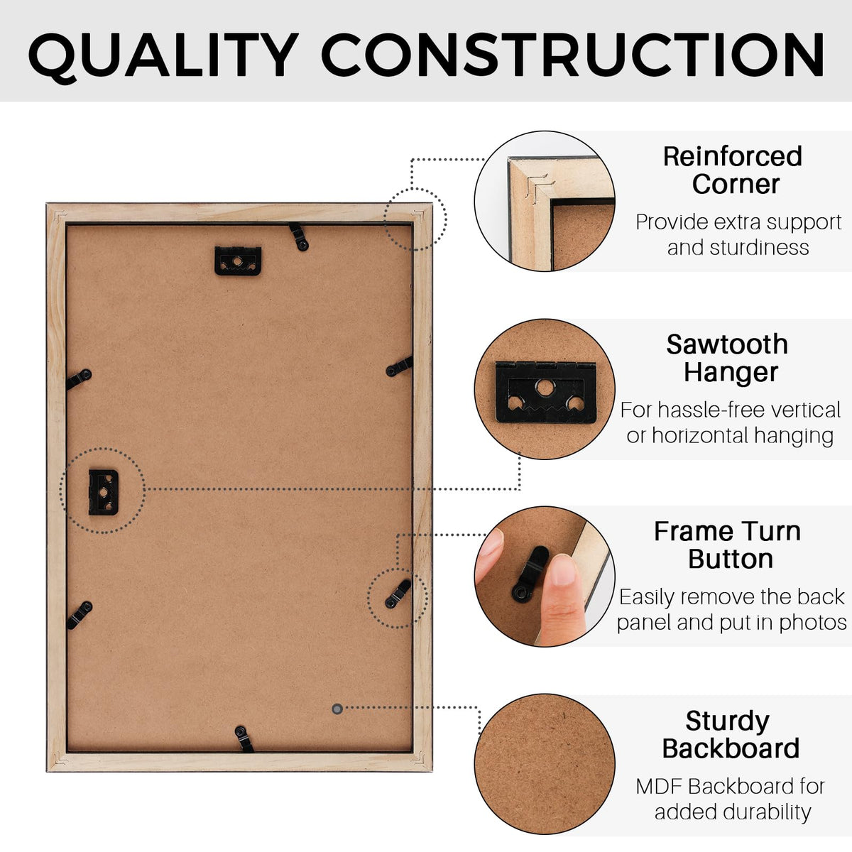 Golden State Art frame with horizontal or vertical hanging options for gallery walls.