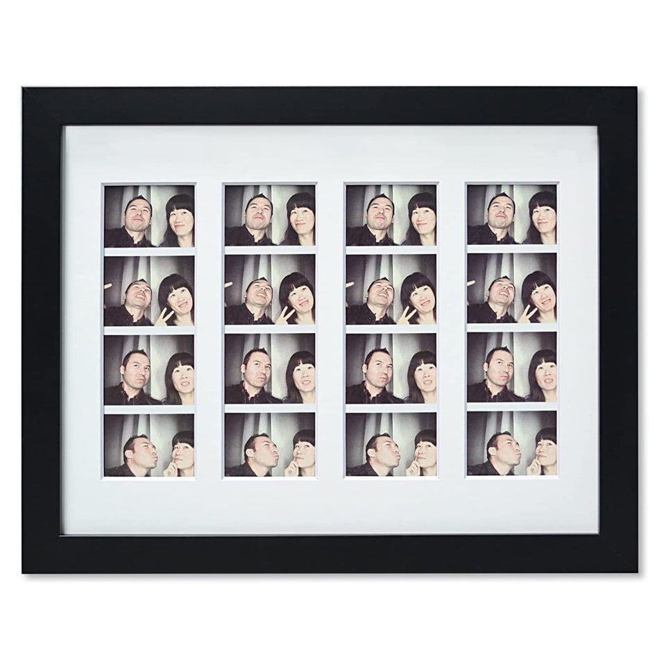 Golden State Art frame with mat for four 2x6 booth photos, ideal for events.