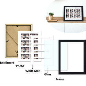 Golden State Art frame with real glass for crystal-clear viewing.