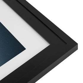 Golden State Art frame real glass front provides clear viewing protection.