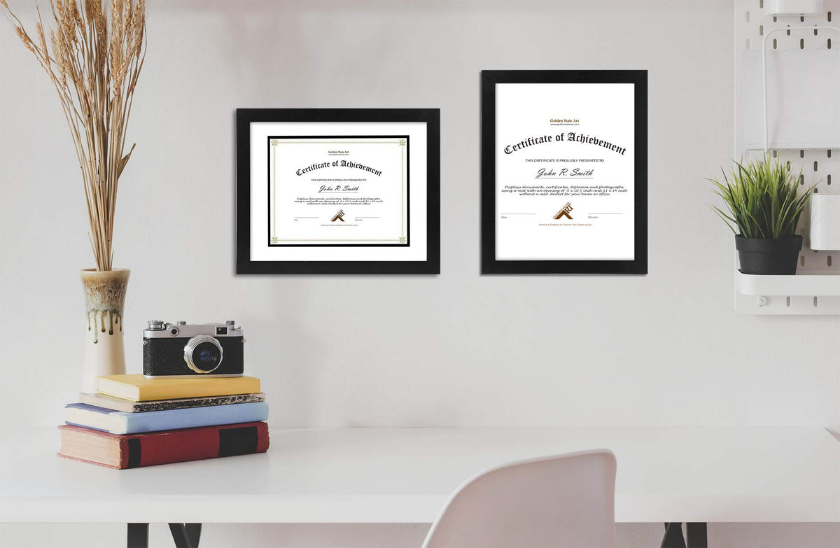 Golden State Art frame features real glass for crystal-clear viewing
