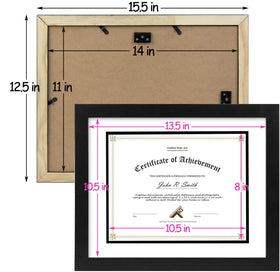 Golden State Art solid wood frame in black finish for timeless style