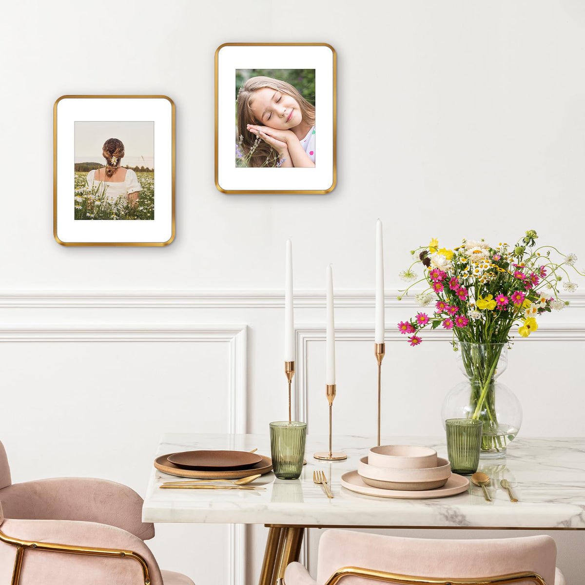 Golden State Art frame fits 11x14 photos or 8x10 with mat