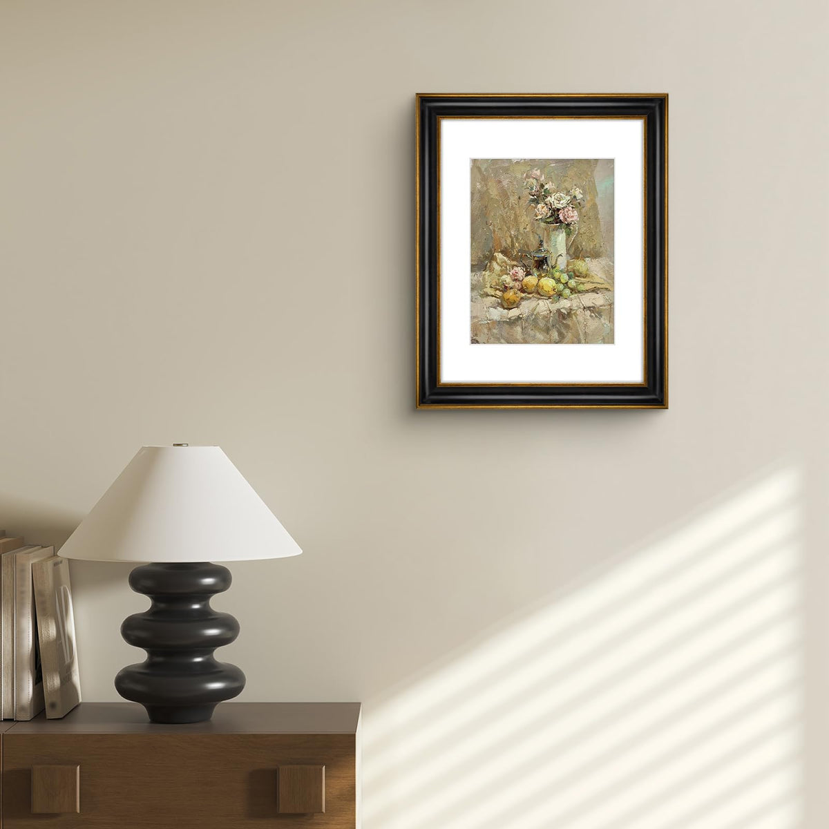 Golden State Art frame with white mat showcases 8x10 photos, crisp borders.