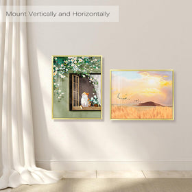 Golden State Art frame close-up shows lightweight durable plastic.