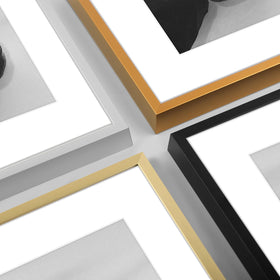 Golden State Art gallery-wall ready frame enhances home or office decor.