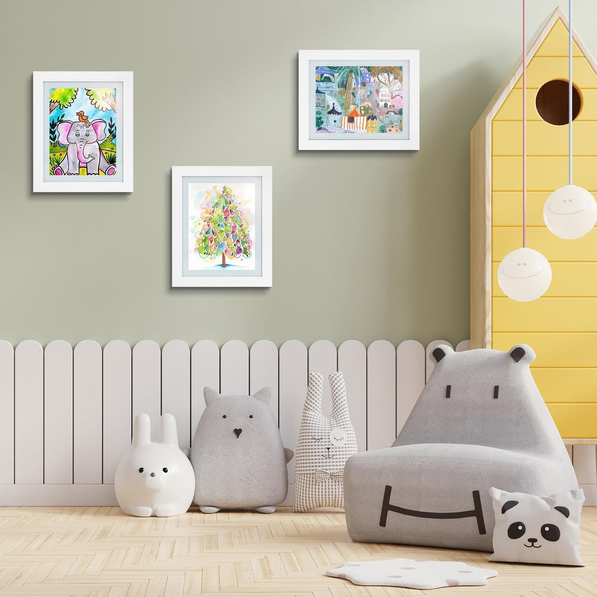 Golden State Art MDF frame close-up highlighting smooth edges in white finish.