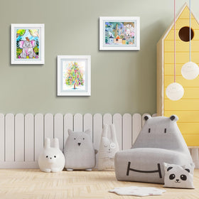 Golden State Art MDF frame close-up highlighting smooth edges in white finish.