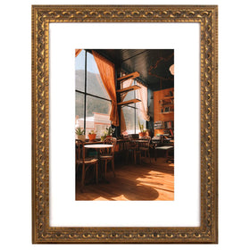 Golden State Art ornate bronze frame enhances a 12x16 display with timeless styling.