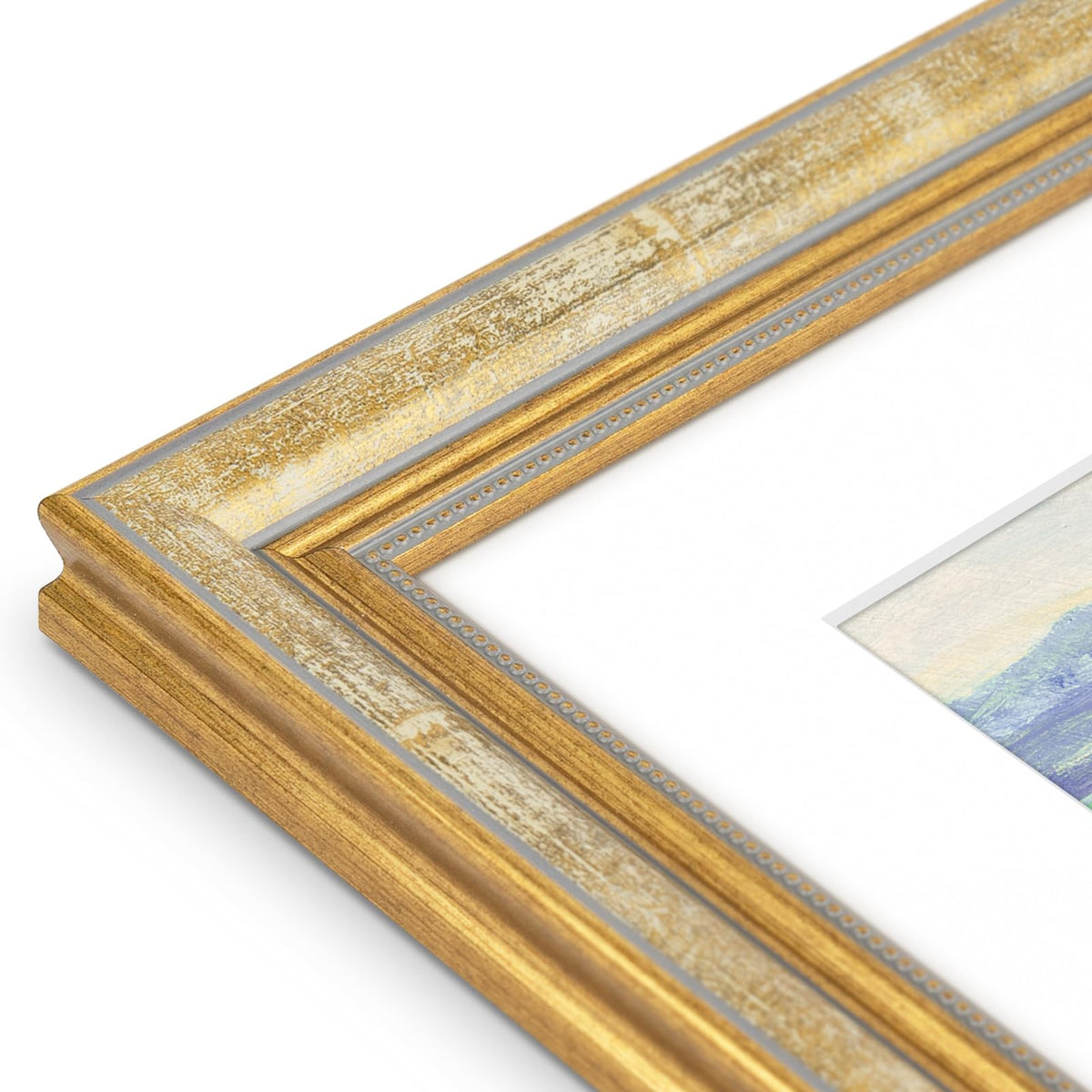 Golden State Art ornate frame back view showing mounting hooks and turn buttons.
