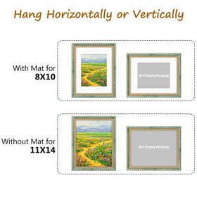 Golden State Art frame border measures 1.25 inches for bold edges.