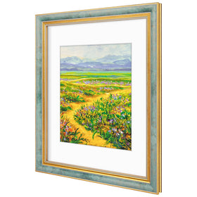 Golden State Art print remains secure with 0.5 inch display inset.