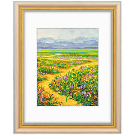 Golden State Art ornate champagne gold frame front for elegant display.